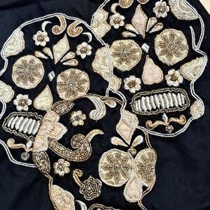 Spooky‎ Night Sugar Skull Table Runner Halloween Decor Embroidered